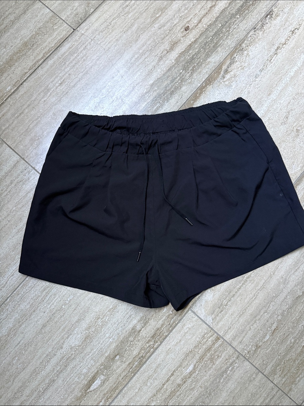 HALARA Black Athletic Drawstring Shorts